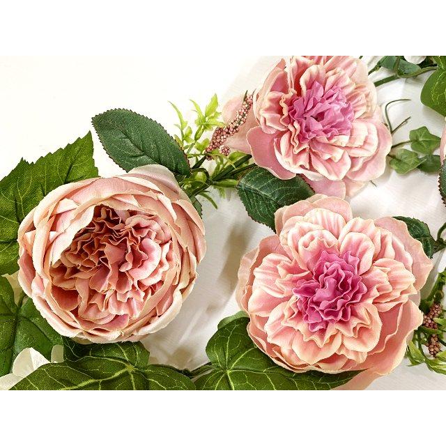 キャベッジローズガーランド ピンク【ビバ工芸｜VE-4126】 造花 バラ