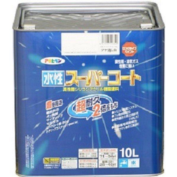 アサヒペン 水性スーパーコート10Lつや消し白≪アサヒペン 塗料 ペンキ 水性 水性塗料 スーパーコート≫