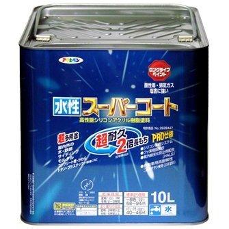 アサヒペン 水性スーパーコート10Lソフトグレー≪アサヒペン 塗料 ペンキ 水性 水性塗料 スーパーコート≫｜hc7