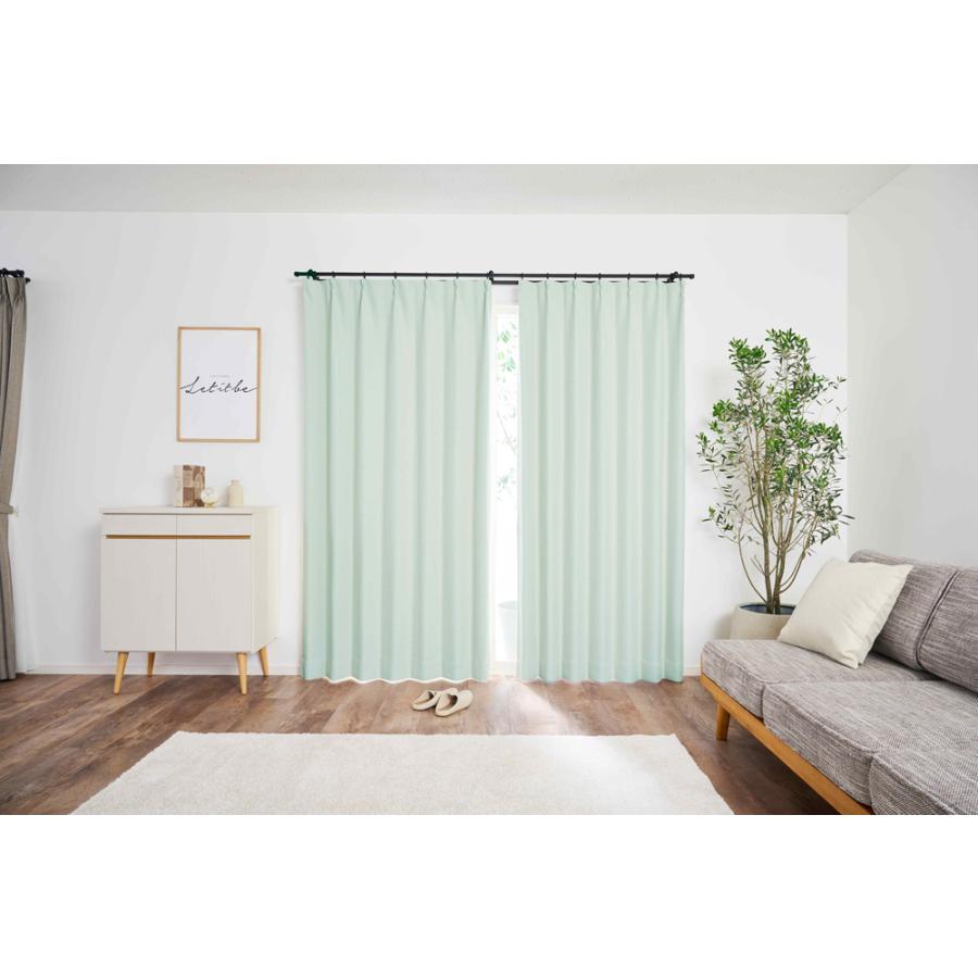 遮光1級・遮熱・遮音カーテン(リラ イエローグリーン 100X110X2