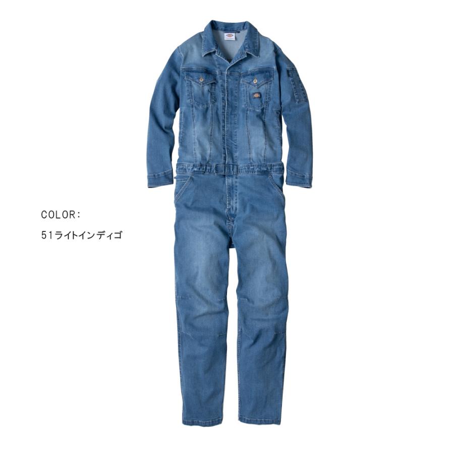 Dickies（ディッキーズ） ストレッチ シルキー デニム つなぎ D-686