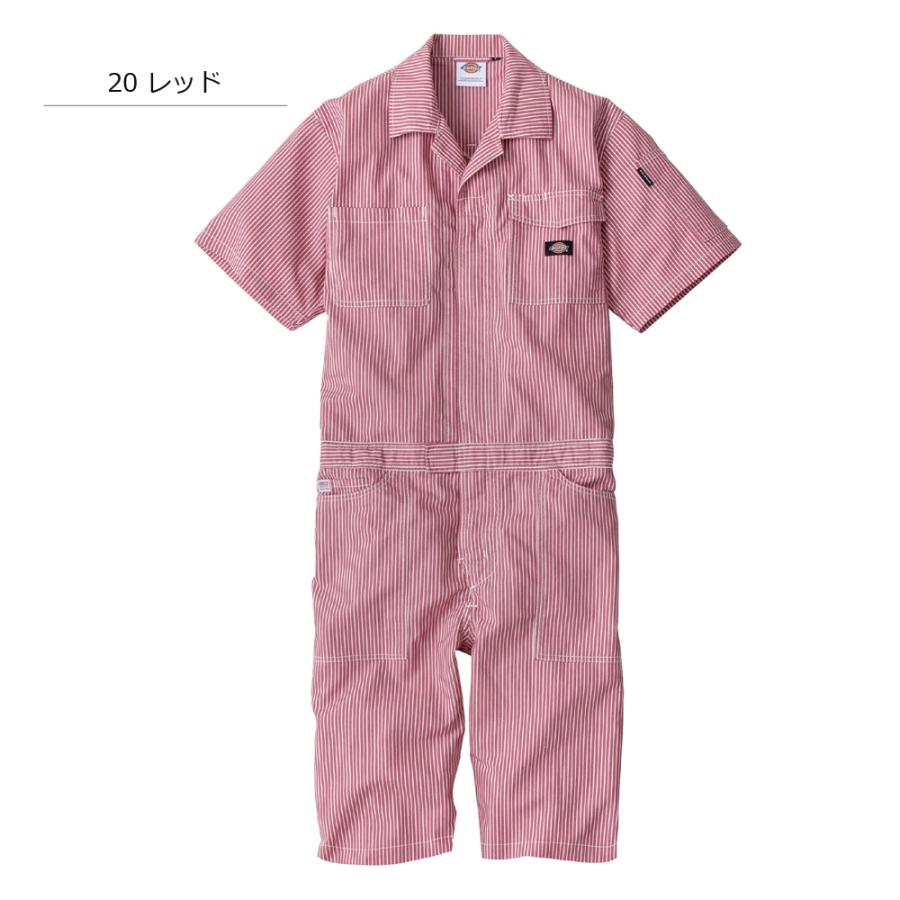 Dickies ディッキーズ 半袖ツナギ ショート丈 ライトストレッチ