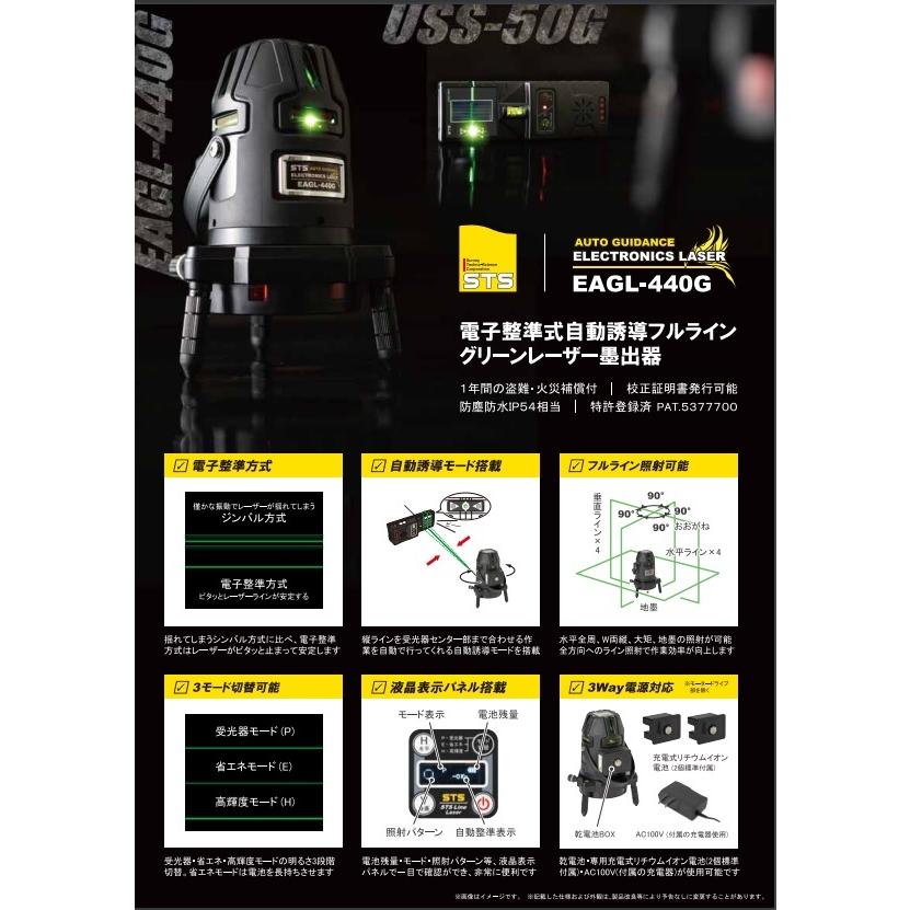 STS アルインコ フルライングリーンレーザー墨出器 EAGL-440G [墨出し