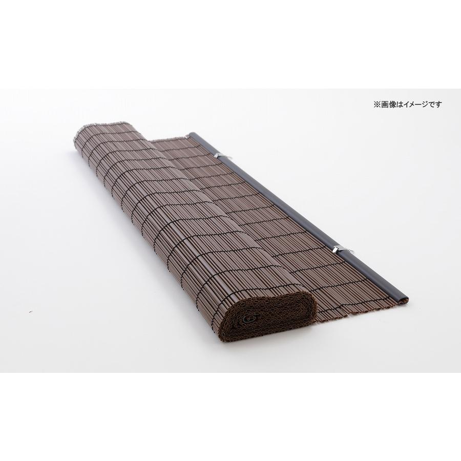 大島屋 日本製 樹脂製 すだれ ブラウン 88x180cm (簾 スダレ 日よけ 暑