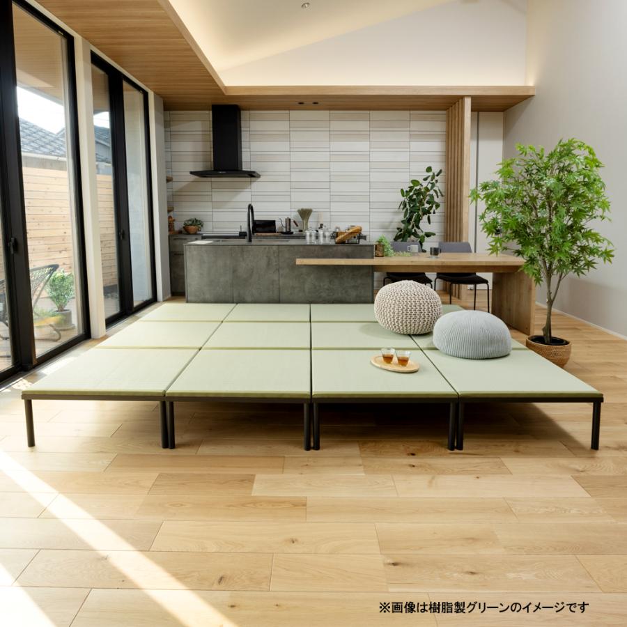 畳アイアン小上がり ロータイプ 70×70×23cm い草グレー (和空間 スキップフロア 和テイスト リビング ダイニング 大島屋) 爆買_1