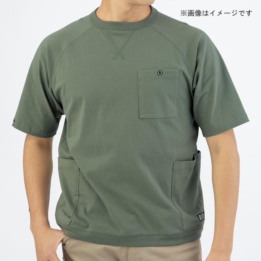 5ポケット 半袖 Tシャツ ネイビー SS G-947 (作業着 作業服 ワークウェア 機能性 収納力 快適 ゆったり トップス カジュアル コーコス信岡  CO-COS)｜hc7｜04