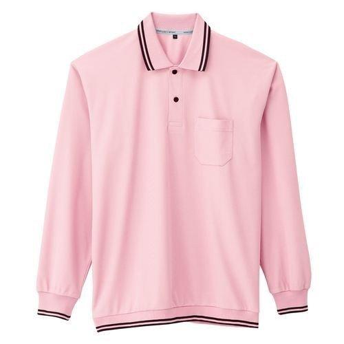 袖ジャージ ポロシャツ 長袖 ピンク 4L A-188 コーコス信岡 [作業服