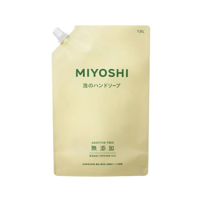 無添加せっけん泡のハンドソープ 詰替 1L ミヨシ石鹸 [無添加 無添加せっけん泡のハンドソープ 詰替 1L ミヨシ石鹸 [無添加