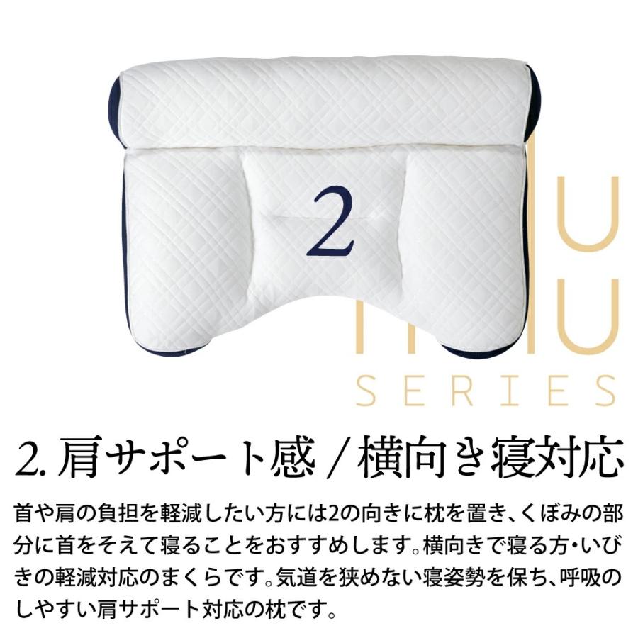 枕 まくら nelu 上下対応2WAY枕 （03）60×40×10cm ふつう ストレート