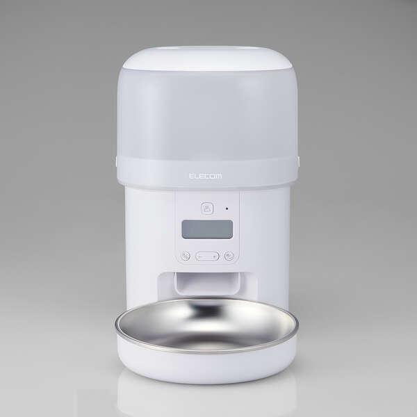 ペット用 タイマー式自動給餌器 コンパクトタイプ 2L ホワイト PET