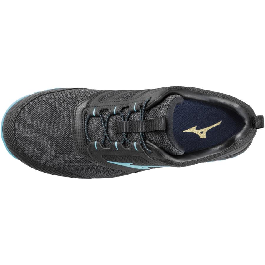 オールマイティ ミズノ ワークシューズ 27.5cm ブラック×ライトブルー