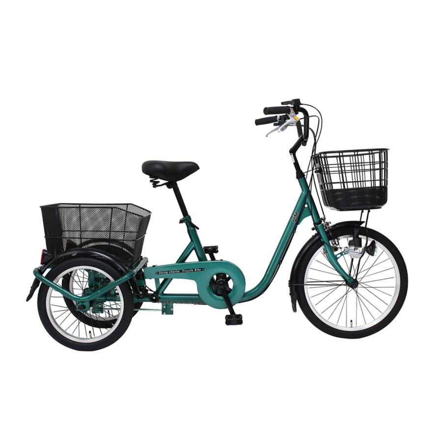 三輪自転車 L グリーン SWING CHARLIE MG-TRE20L (ロータイプ シニア
