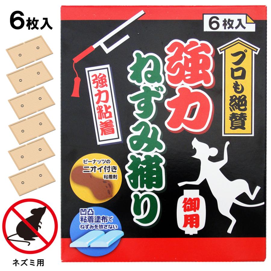 強力ねずみ捕り 6枚入 133 (ネズミ捕り ねずみとり 撃退 ネズミ捕り