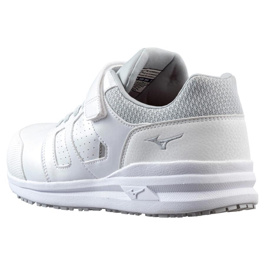 オールマイティ ミズノ ワークシューズ 24.5cm ホワイト×シルバー ASII