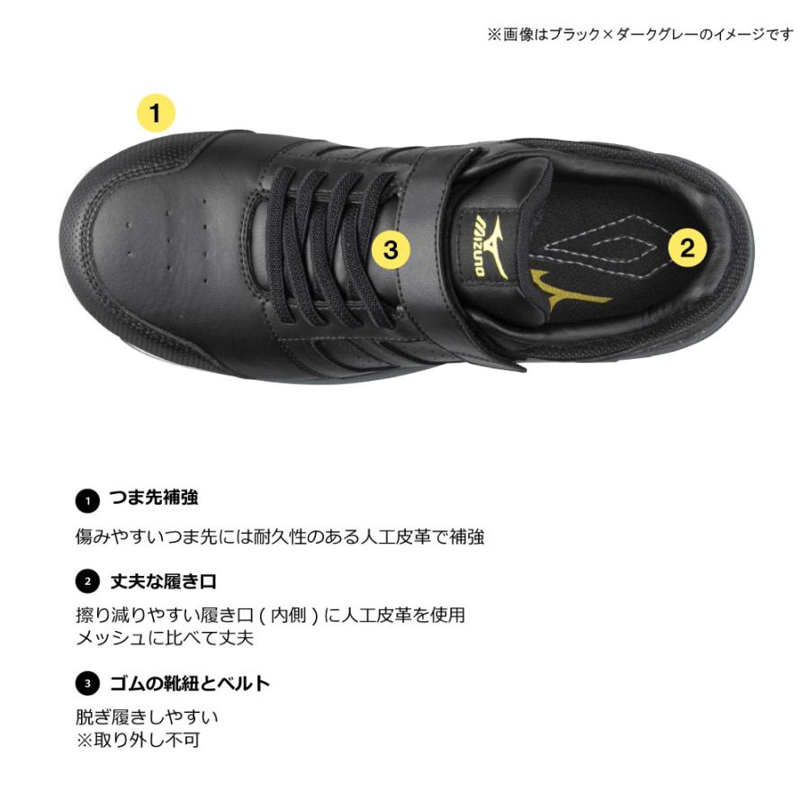 オールマイティ ワークシューズ 25cm ホワイト×シルバー ASII 34 L F1GA220101250 ミズノ [作業靴 ワーキング スニーカー ユニセックス ローカット 紐靴 軽量 ] オールマイティ ミズノ ワークシューズ 25cm ホワイト×シルバー ASII