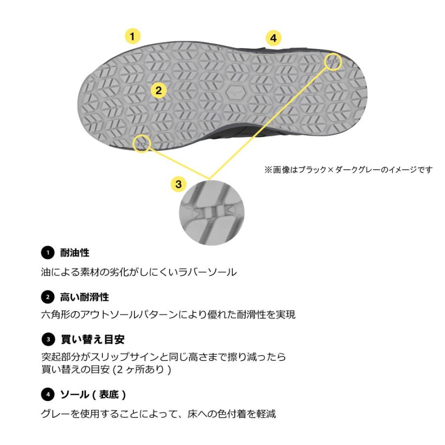 オールマイティ ミズノ ワークシューズ 30cm ホワイト×シルバー ASII