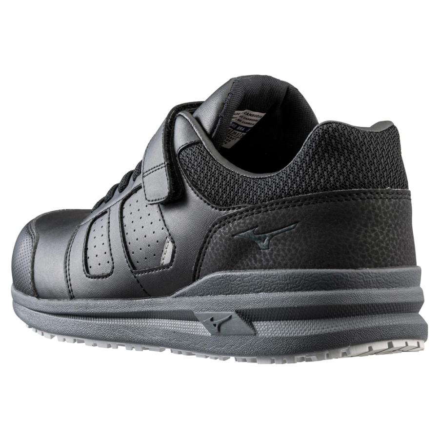 オールマイティ ミズノ ワークシューズ 24cm ブラック×ダークグレー