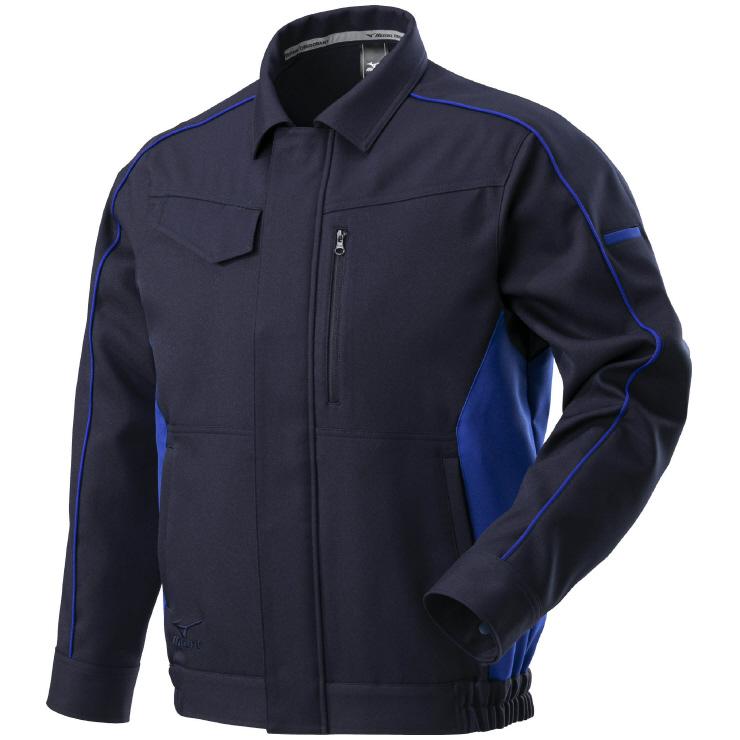 Mizuno IKUEI ネイビー ジャケット ミズノ ワークジャケット 4XL-8 ネイビーxブルー F2JE2186814XL-8