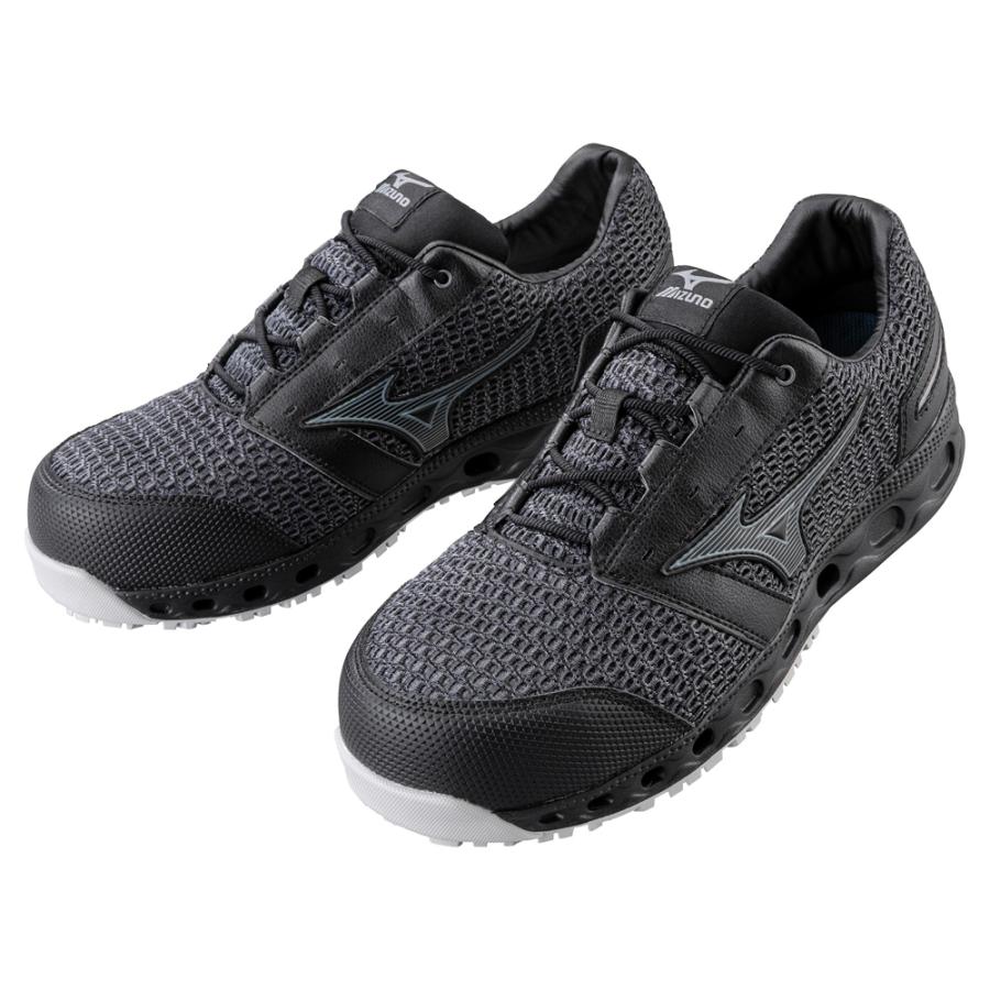オールマイティ ワークシューズ 28cm ブラック×ダークシルバー VH 11 L F1GA220409280 ミズノ [メンズ 男性 ワーキング スニーカー ローカット 軽量 ] オールマイティ ミズノ ワークシューズ 28cm ブラック×ダークシルバー