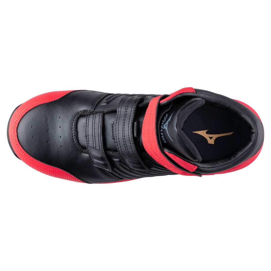 オールマイティ ミズノ ワークシューズ 28cm ブラック×ダークシルバー