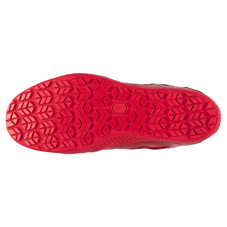 オールマイティ ワークシューズ 25cm レッド×ホワイト TDII 11 L F1GA230062250 ミズノ [ワーキング 作業靴 スニーカー ユニセックス ローカット 紐靴 軽量 衝撃吸収 クッション性 耐滑性 通気性 mizuno] オールマイティ ミズノ ワークシューズ 25cm レッド×ホワイト TDII 11