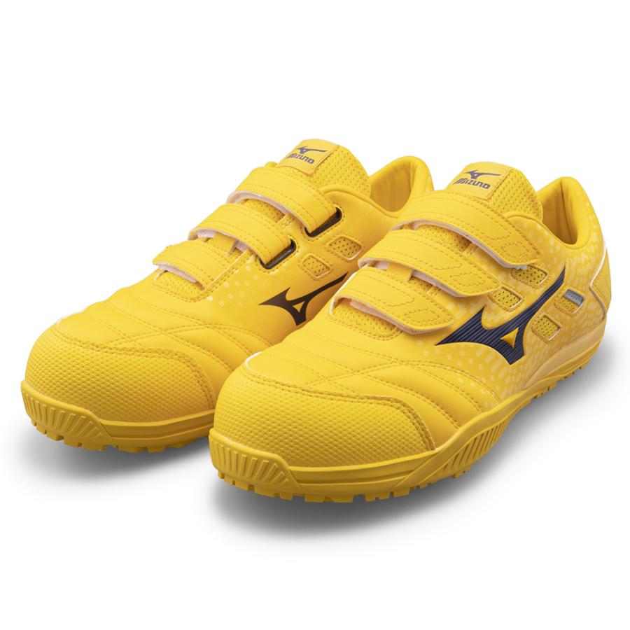オールマイティ ワークシューズ 26cm イエロー×ネイビー TDII 22 L F1GA230145260 ミズノ [ワーキング スニーカー 作業靴 ユニセックス ローカット ベルト靴 軽量 ] オールマイティ ミズノ ワークシューズ 26cm イエロー×ネイビー TDII