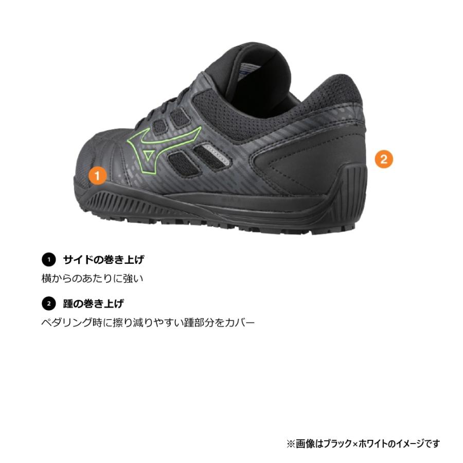 オールマイティ ミズノ ワークシューズ 29cm イエロー×ネイビー TDII