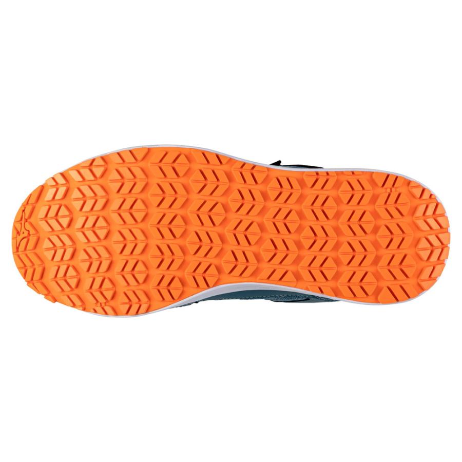 オールマイティ ミズノ ワークシューズ 24.5cm ブルー×オレンジ EU 33