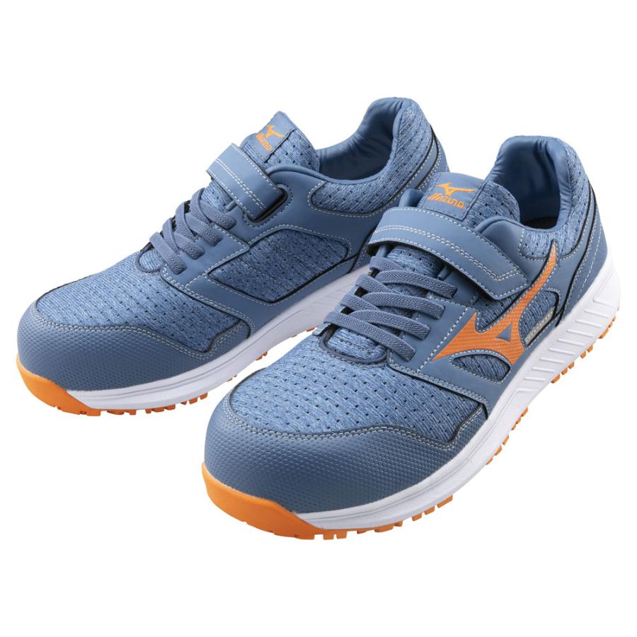オールマイティ ワークシューズ 26cm ブルー×オレンジ EU 33 L F1GA230227260 ミズノ [作業靴 ワーキング スニーカー ユニセックス ローカット 紐靴 軽量 ] オールマイティ ミズノ ワークシューズ 26cm ブルー×オレンジ EU 33 L