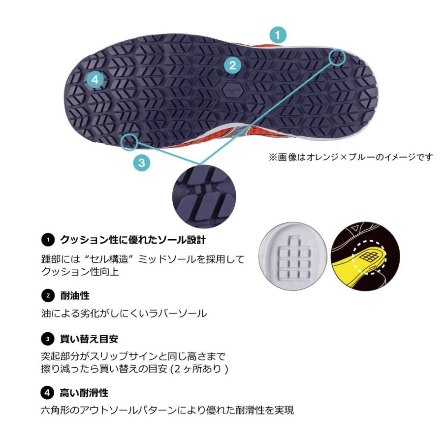 オールマイティ ミズノ ワークシューズ 26.5cm ブラック×シルバー VH