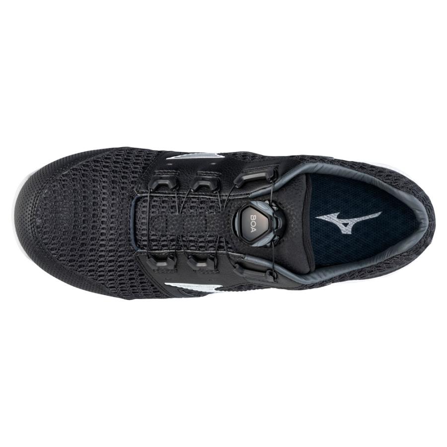オールマイティ ワークシューズ 28cm ブラック×シルバー VH 51L BOA F1GA230609280 ミズノ [メンズ 男性 ワーキング スニーカー ローカット ダイヤル靴 軽量] オールマイティ ミズノ ワークシューズ 28cm ブラック×シルバー VH 51L