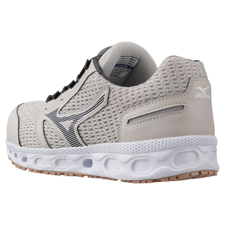 オールマイティ ワークシューズ 28cm ベージュ×ダークグレー VH 51L BOA F1GA230649280 ミズノ [メンズ 男性 ワーキング スニーカー ローカット ダイヤル靴 軽量] オールマイティ ミズノ ワークシューズ 28cm ベージュ×ダークグレー VH