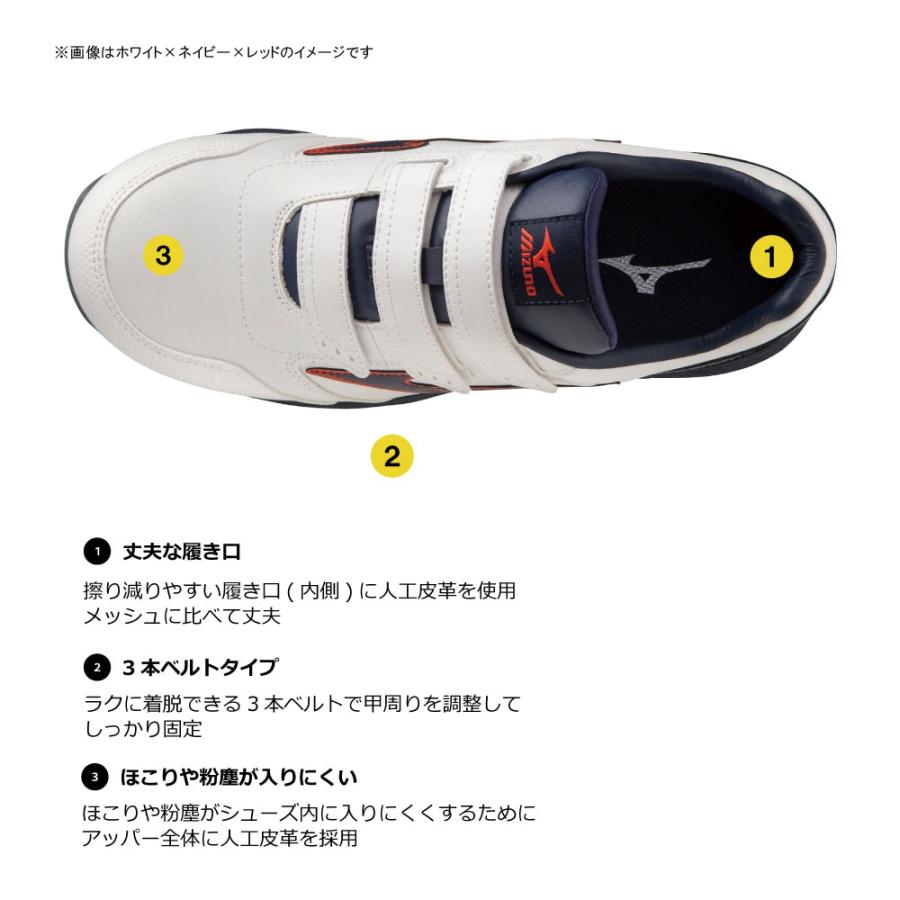 オールマイティ ミズノ ワークシューズ 23cm ブラック×グレー SU 22 L