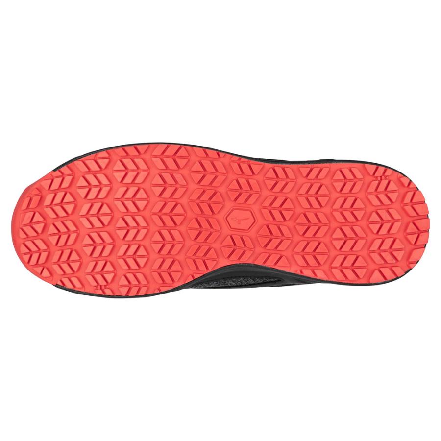 オールマイティ ミズノ ワークシューズ 24cm ブラック×レッド LSII 52