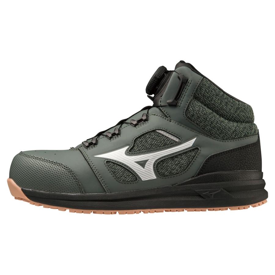 オールマイティ ミズノ ワークシューズ 29cm カーキ×ホワイト LSII 73
