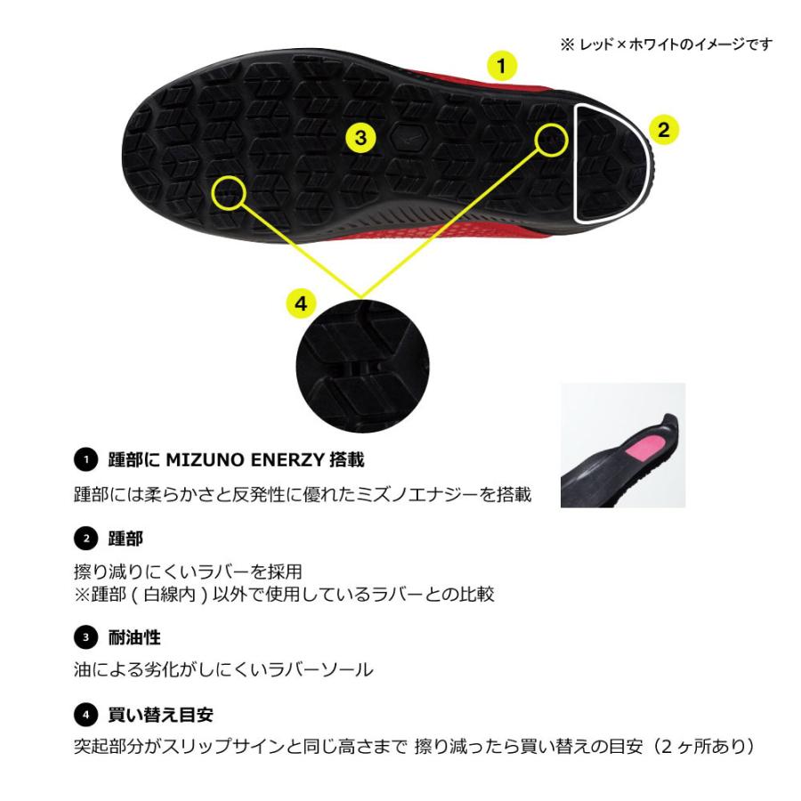 オールマイティ ミズノ ワークシューズ 27cm ブラック×オレンジTD II