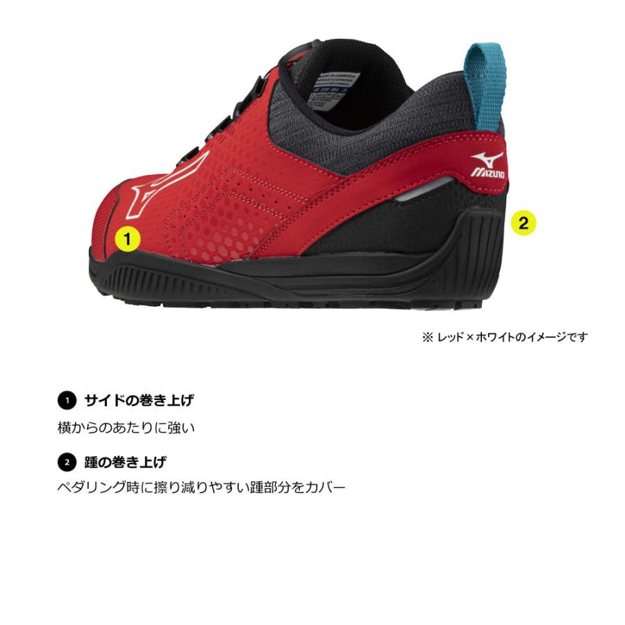 ミズノ オールマイティ ワークシューズ 27.5cm レッド×ホワイト ミズノ オールマイティ ワークシューズ 27.5cm レッド×ホワイト