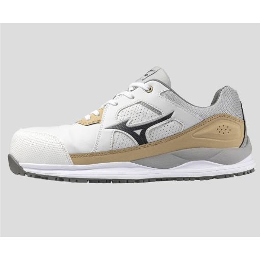 オールマイティ ワークシューズ 28cm ホワイト×ブラック HWII 11 L F1GA240001280 ミズノ [作業靴 ワーキング スニーカー メンズ ローカット 紐靴 軽量 ] オールマイティ ミズノ ワークシューズ 28cm ホワイト×ブラック HWII