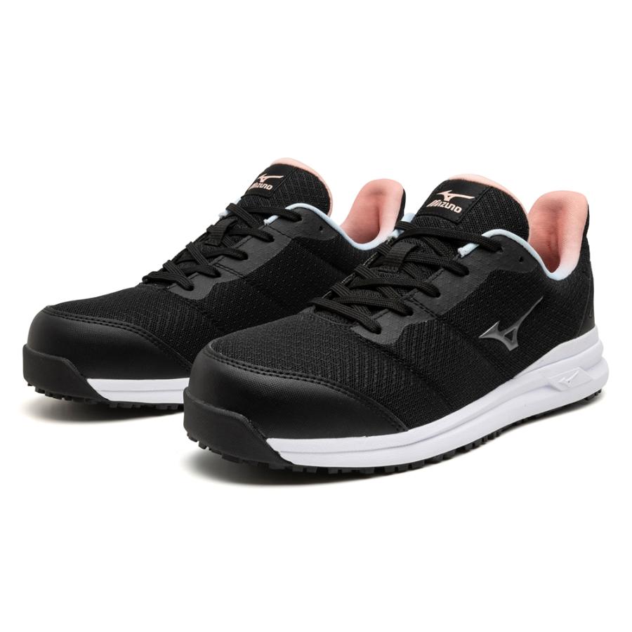 オールマイティ ワークシューズ 23cm ブラック×シルバー×ピンク FSII 11L F1GA240309230 ミズノ [ウィメンズ レディース 女性 ワーキング スニーカー ローカット 軽量] オールマイティ ミズノ ワークシューズ 23cm ブラック×シルバー×ピンク