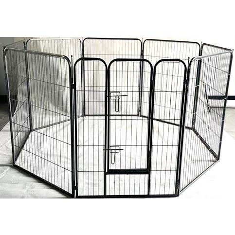犬用サークル ブラック 8枚セット 高さ100cm 8面 ペット用サークル 100 ブラック (ケージ ゲージ ペット用