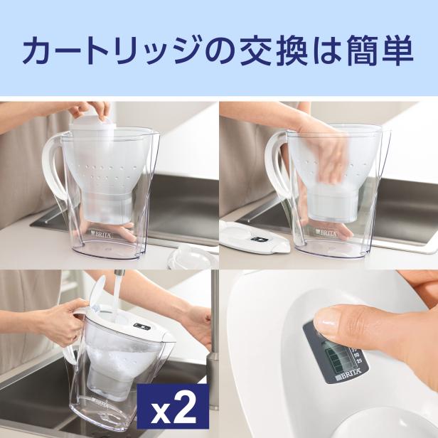 ブリタ ポット型浄水器 アルーナXL ブルー ピュアパフォーマンスカートリッジつき KBALXB1Q [3.5L 塩素除去 水アカ防止]｜hc7｜04