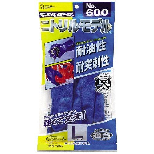 60セット　エステーモデルローブニトリルモデルNO600.L エステー モデルローブ NO．600 ニトリルゴム製手袋 L
