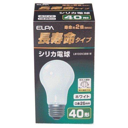 長寿命シリカ LW100V38W-W ELPA [白熱球　電球]｜hc7