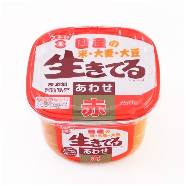 フンドーキン醤油 生きてるみそ 国産原料 あわせ 赤 750g (味噌 ミソ