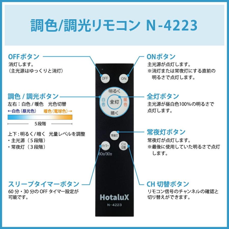 新品LEDシーリングライトHLDC08259A、8畳調色調光リモコン Amazon | HotaluX（ホタルクス） LEDシーリングライト HLDC08259A 適用