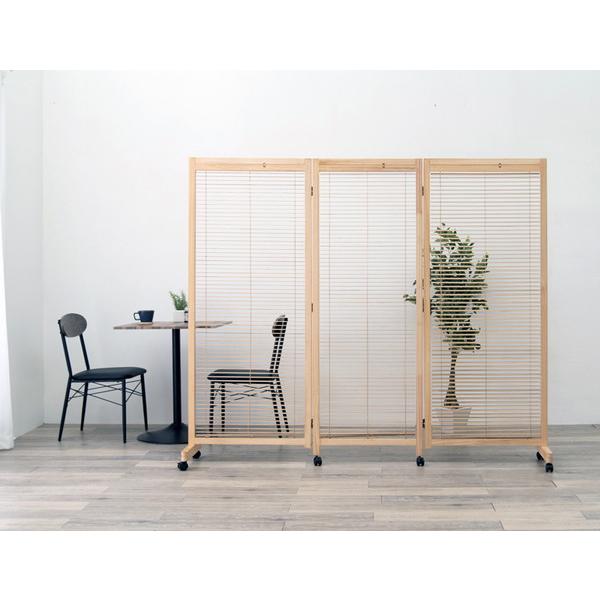 送料無料【新品】ルーバースクリーン パーティーション　3連 ルーバーパーテーション3連 (約)幅192×奥行40×高さ165cm MS
