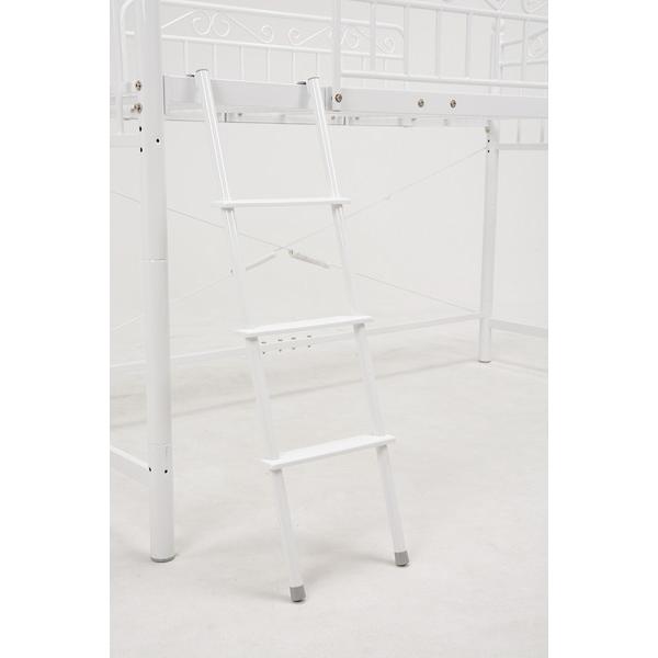 ロフトベッド (約)幅100×奥行208×高さ190/71.5×床面高154/36・32・28cm KH-3528M-WH 萩原 ロフトベッド 約 幅100×奥行208×高さ190/71 5×床面高154/36 28cm KH 3528M WH 萩原