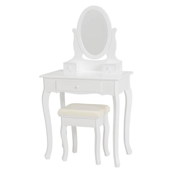 ドレッサー (約)幅70×奥行40×高さ130cm MD-6567WH 萩原 爆買