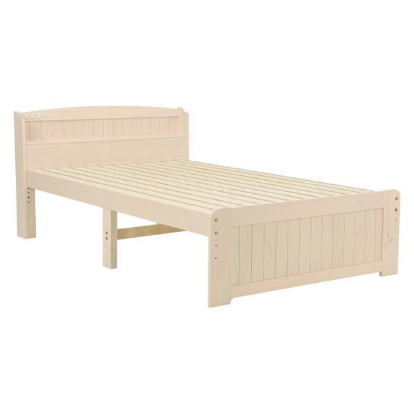 セミダブルベッド (約)幅124×奥行211×高さ82×床面高31/43cm MB-5905SD-WS 萩原