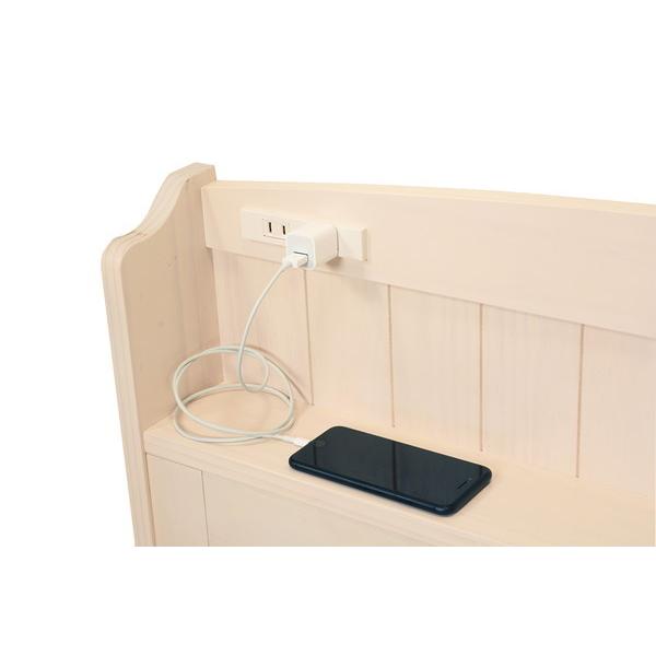 セミダブルベッド (約)幅124×奥行211×高さ82×床面高31/43cm MB-5905SD-WS 萩原 セミダブルベッド 約 幅124×奥行211×高さ82×床面高31/43cm MB 5905SD WS 萩原